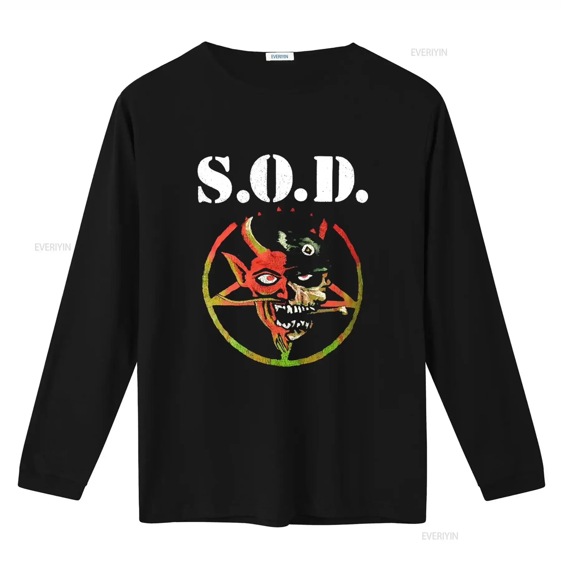 SOD Band Vintage Stormtroopers Of Death T Shirt Black All Sizes Including 5XL vintage Washed Soft Comfortable Versatile graphic
