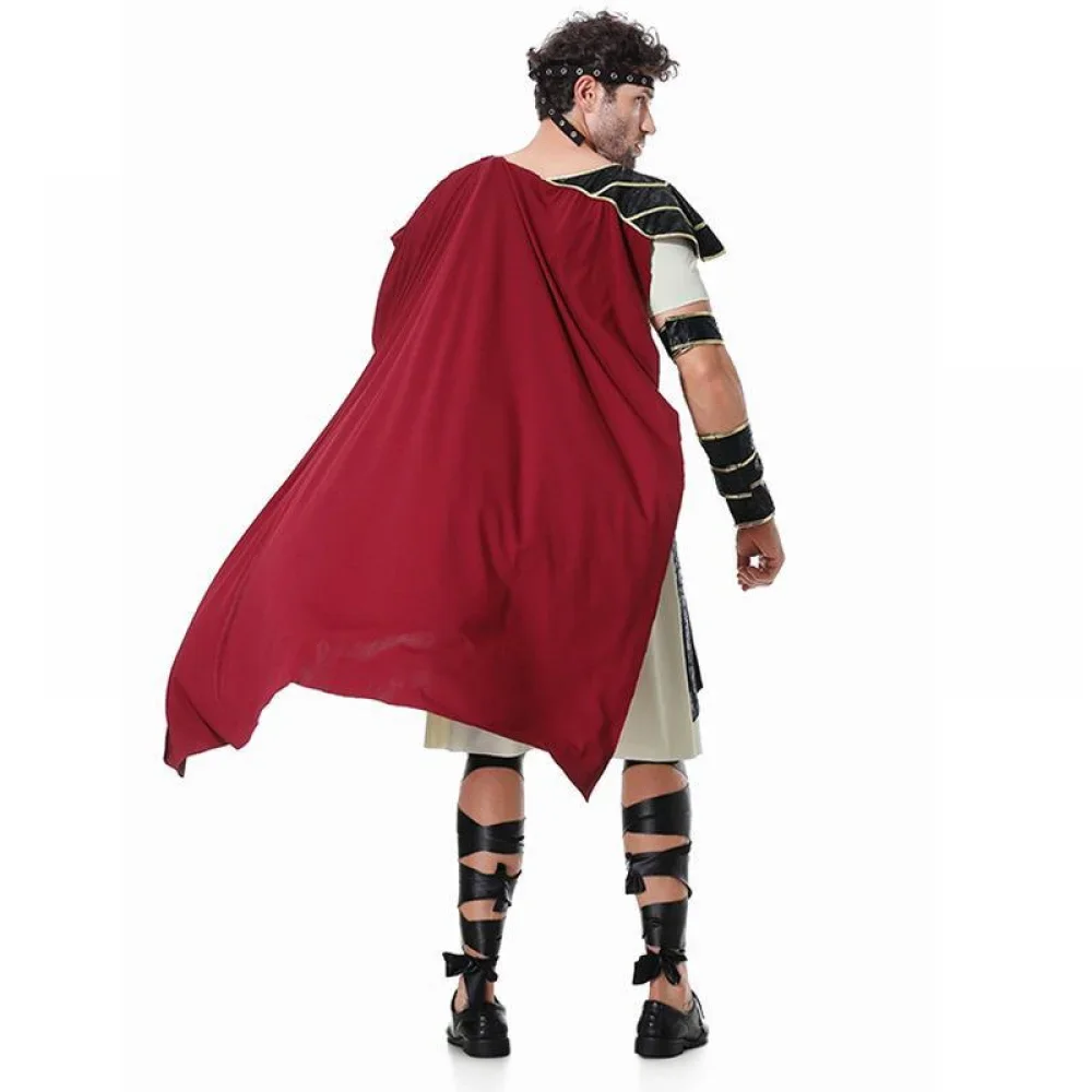 Medieval Roman Royal Knight Spartan Warrior Cosplay Halloween Costume For Men Adult Carnival European Gladiators Soldier Cloak