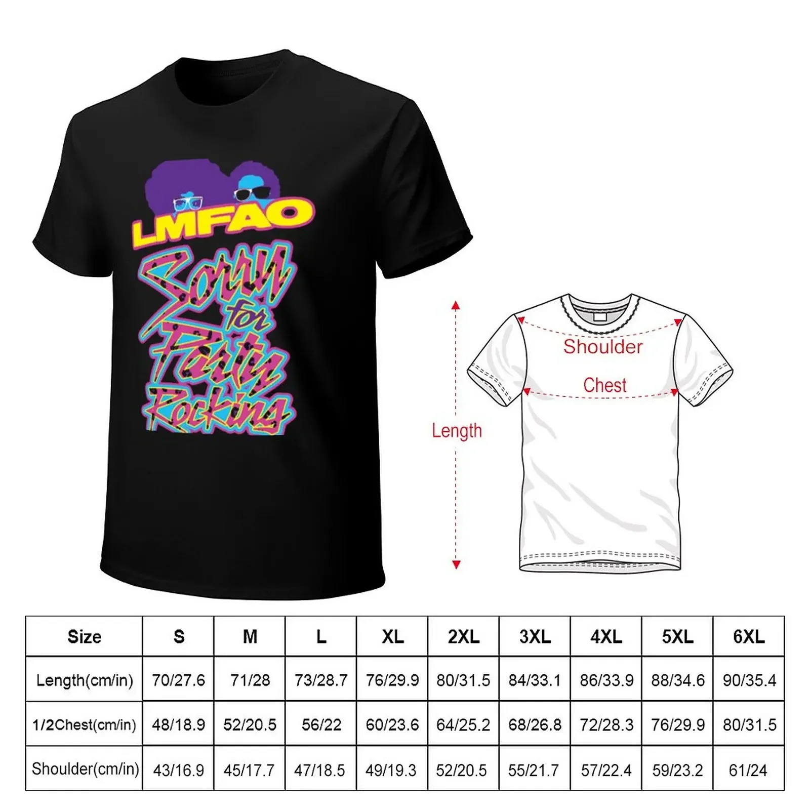 LMFAO Sorry For Party Rocking T-Shirt Short sleeve tee Blouse Men's t-shirt