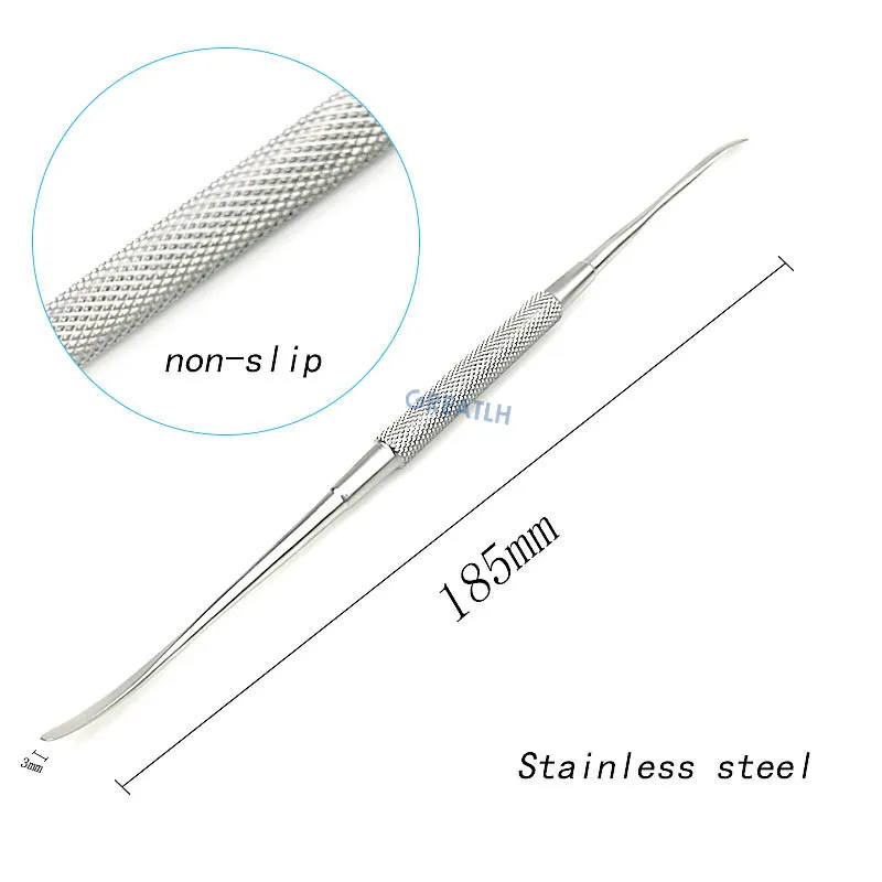 185mm Double-ended Freer Periosteal Elevator Titanium/Stainless Steel Round Handle Ophthalmic Surgical Instruments 1pcs