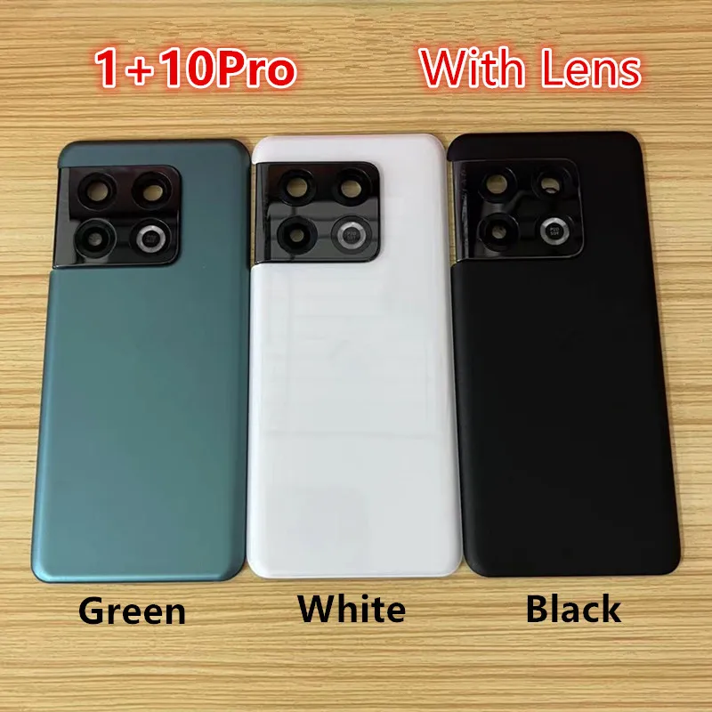 Oneplus10Pro الإسكان ل Oneplus 10 Pro One Plus 6.7 "زجاج البطارية الغطاء الخلفي إصلاح استبدال الباب الهاتف الخلفي + عدسة الكاميرا
