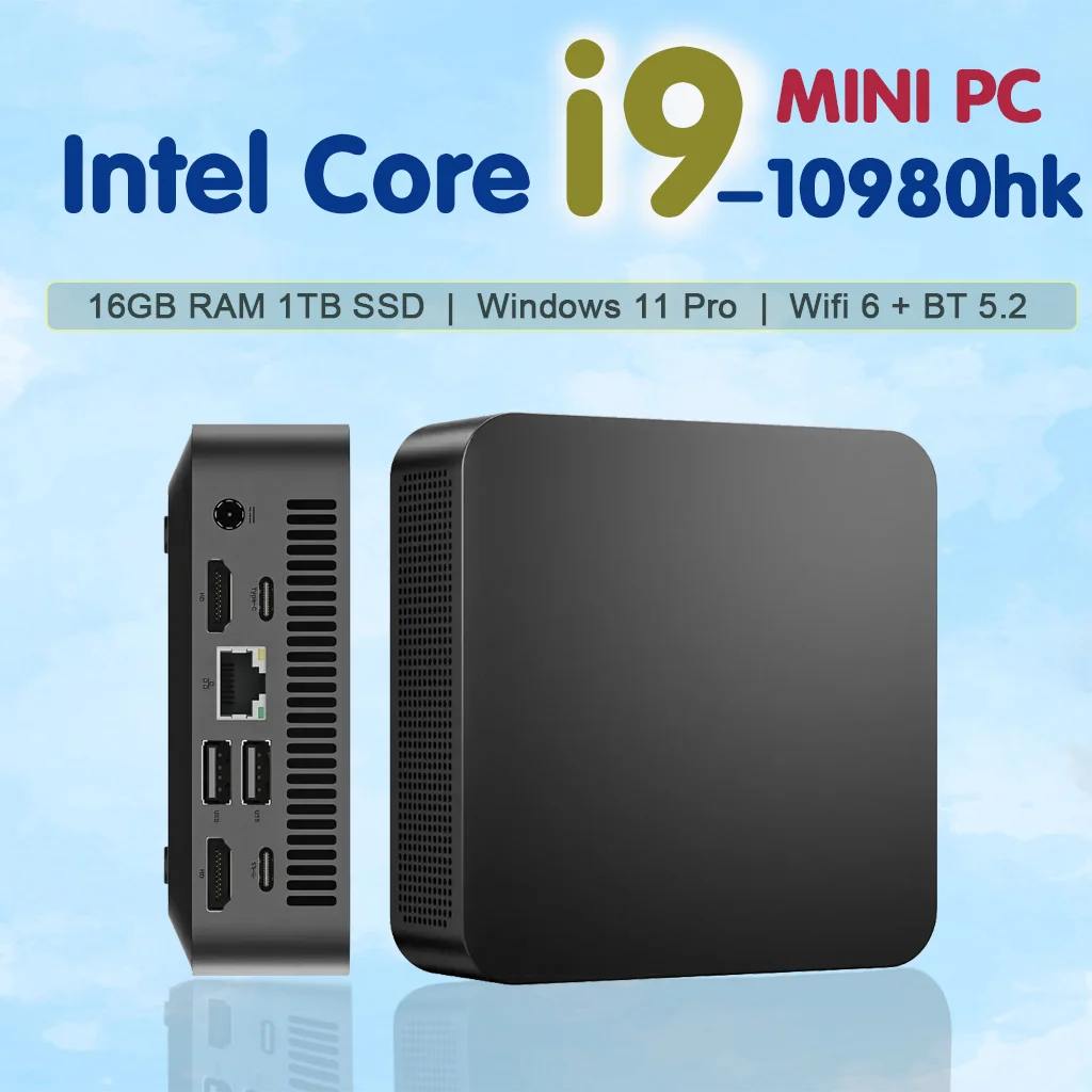 

Новый игровой мини-ПК 2026 года на базе Intel Core i9-10980HK, Windows 11 Pro, 16 ГБ ОЗУ, 1 ТБ SSD, Wi-Fi 6, USB 3.0