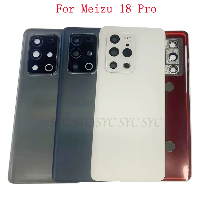 

Original Battery Cover Rear Door Case Housing For Meizu 18 Pro Back Cover with Camera Frame Lens Logo Repair Parts