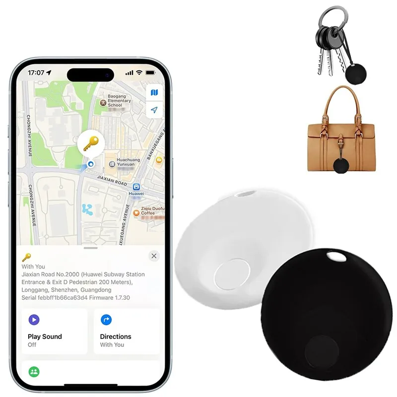 جهاز تعقب صغير مضاد للفقدان لاستبدال Apple Airtag عبر العثور على جهاز تعقب بلوتوث GPS لحقيبة الأمتعة للأطفال والحيوانات الأليفة IOS MFi مكتشف المفاتيح