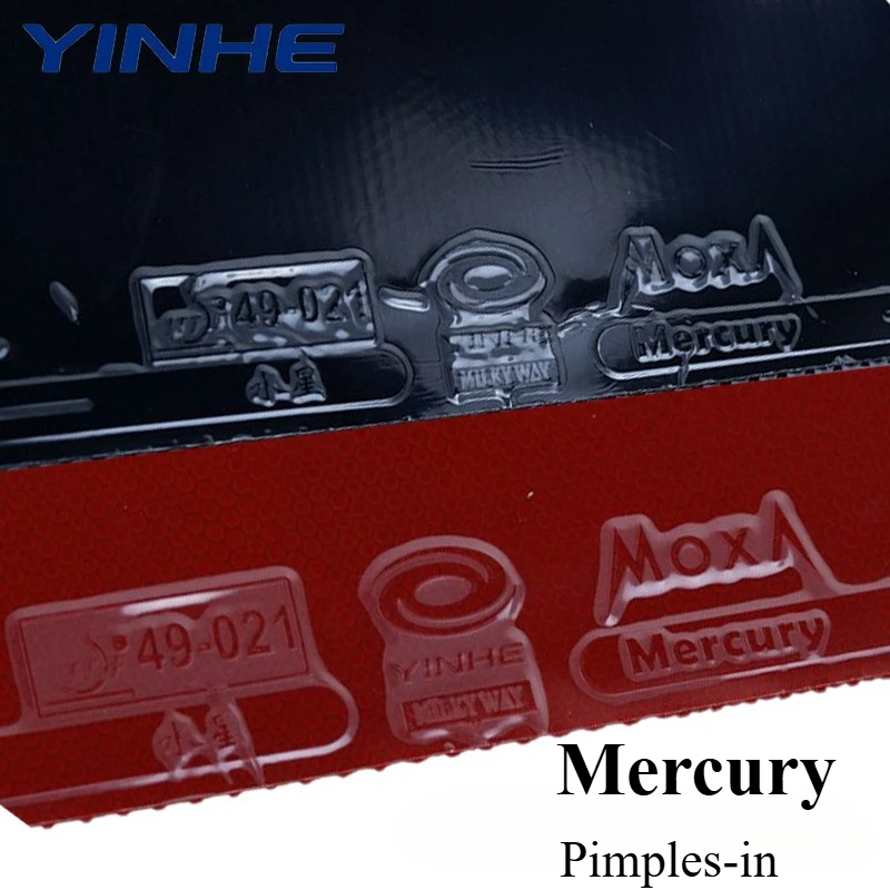 

YINHE MERCURY Table Tennis Rubber OX Pimples-in Black Red MERCURY Ping Pong Rubber for Beginner Training Table Tennis Rubber