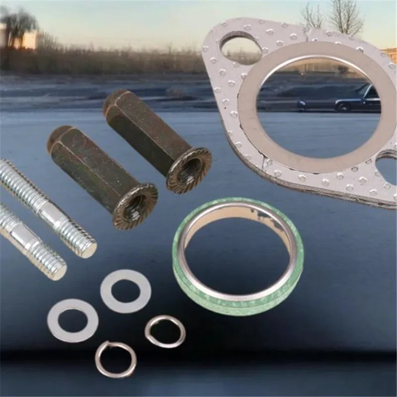 

10Pcs/set Exhaust Bolt Gasket Metal Stud Nut Kit Fit For Motorbike ATV Go Karts Moped Quad Parts Motorcycle Tools