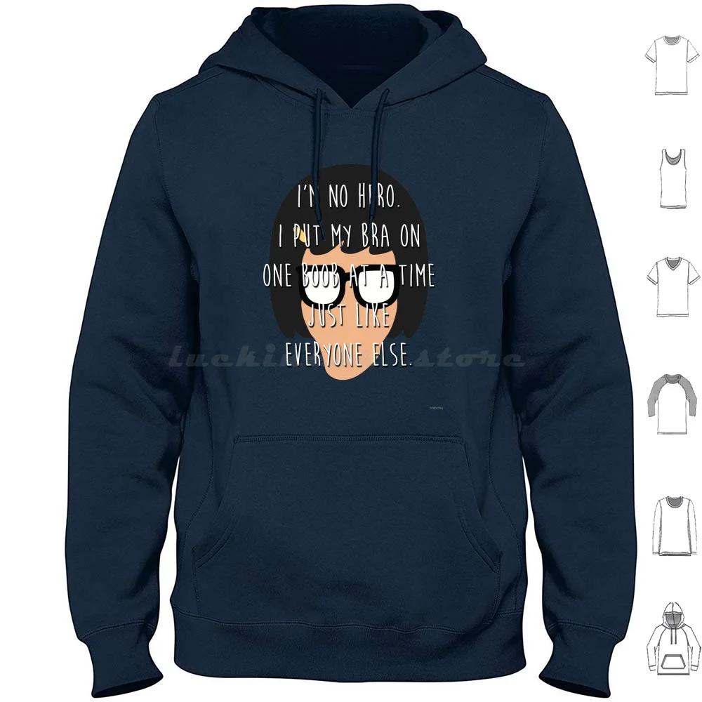 Tina No Hero Hoodie Cotton Long Sleeve Tina Belcher Bob Tina Cartoon