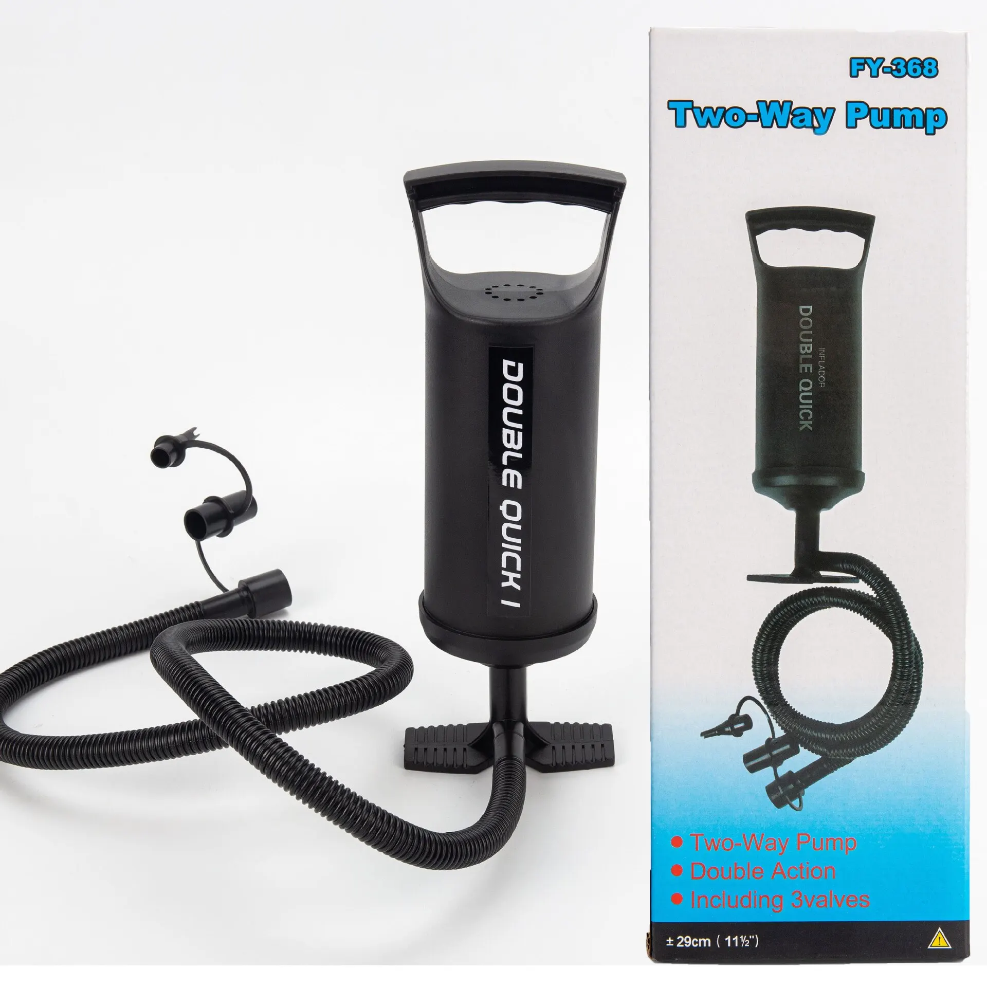 Bomba de mano para barco, bomba de mano para cama inflable, bomba de piscina rápida de 12 pulgadas