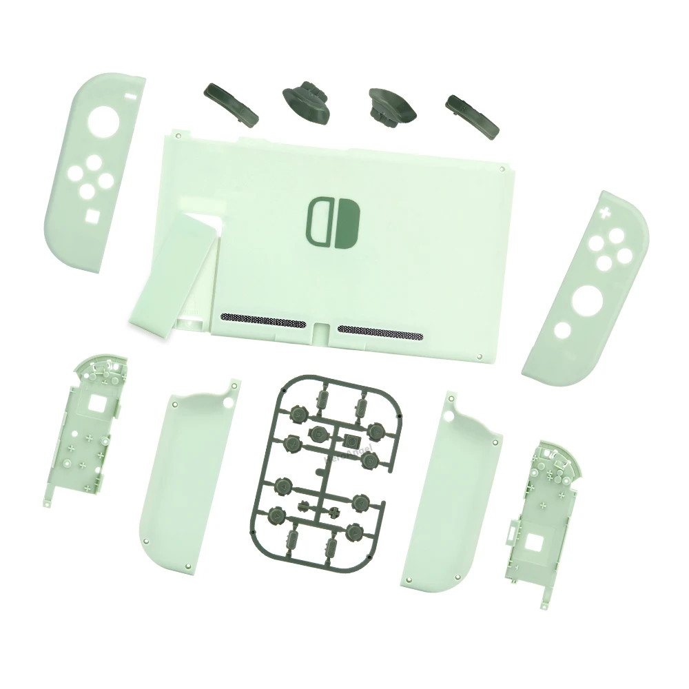 جديد لتقوم بها بنفسك ماتشا الأخضر لوحدة تحكم نينتندو سويتش استبدال الإسكان شل غطاء ل NS JoyCons الجبهة الخلفية أزرار حافظة دروبشيب