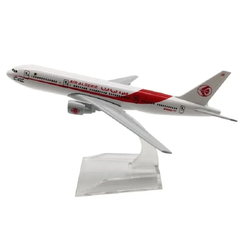 16CM 1:400 Boeing B777-200 Model Air Algeria Airlines Base Alloy Metal Aircraft Plane Airliner Display Adult Boys Kid Collection