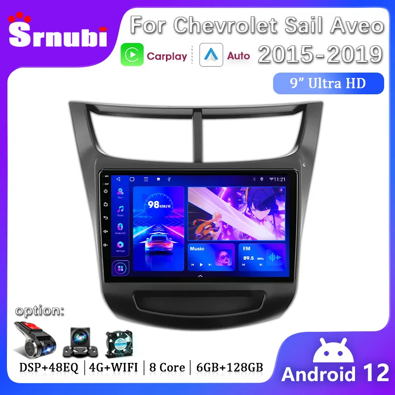 

2 Din Wireless Carplay Auto Android 12 Car Radio For Chevrolet Sail Aveo 2015 - 2019 Multimedia Player Navigation GPS Stereo