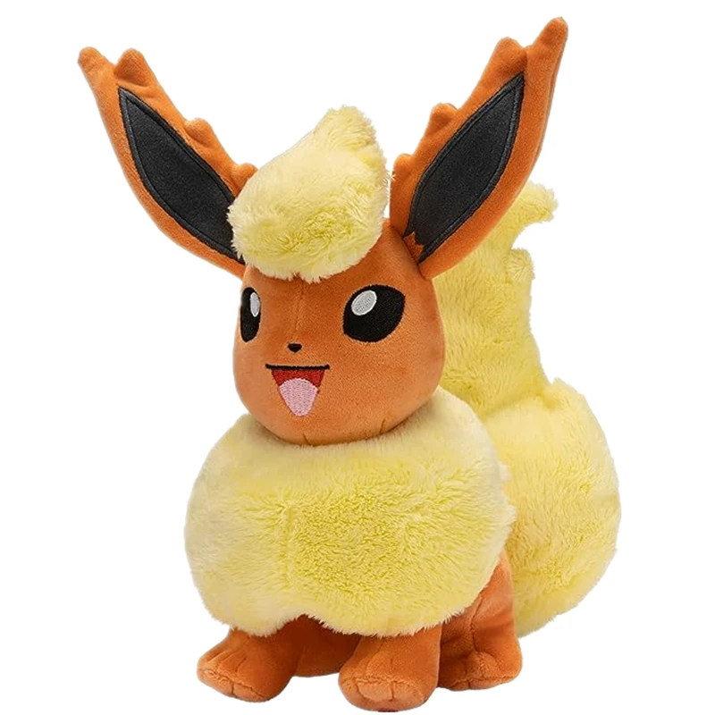 2023 New Pokemon Eevee Evolution Flareon Plush Toy Stuffed Doll Kids Gift