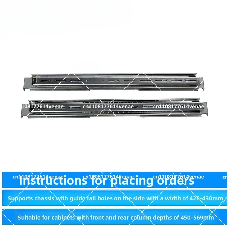 19 Inch Server Rail Ppull-Out 3 Section Slide 450MM  Cabinet Network Room 1U2U3U4U Chassis Installation