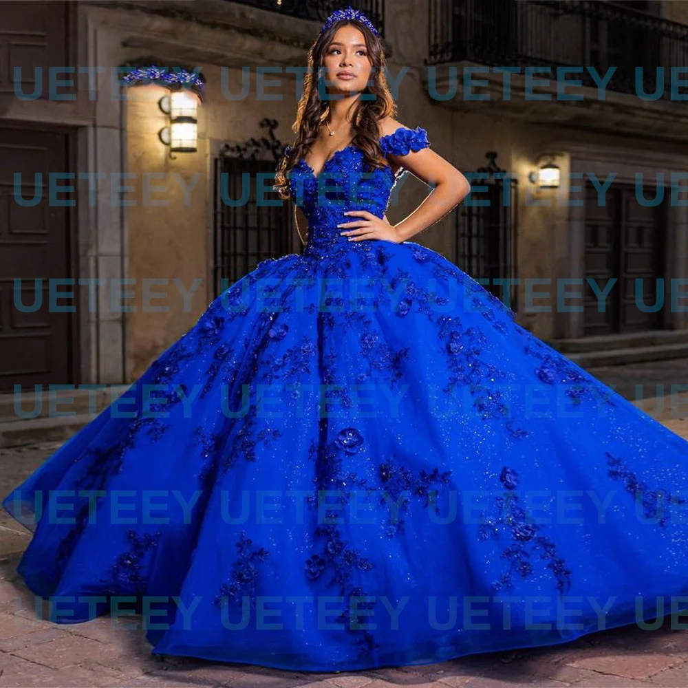 2023 Quinceanera Váy Đầm Cho Ngọt 15 Năm Gợi Cảm Lệch Vai Phồng Bầu Ren Appliques Công Chúa Váy Bầu