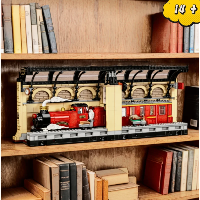 Train Bookshelf Book Nook Building Blocks 832pcs In Stock Educational Diy Assembly Decoration Model Creative Home Ornament Gifts