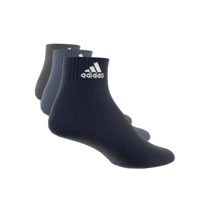 adidas Soft, Comfortable, Snug Fit, Moisture-Wicking, Breathable Unisex Set of Three Pairs, Black IP0405