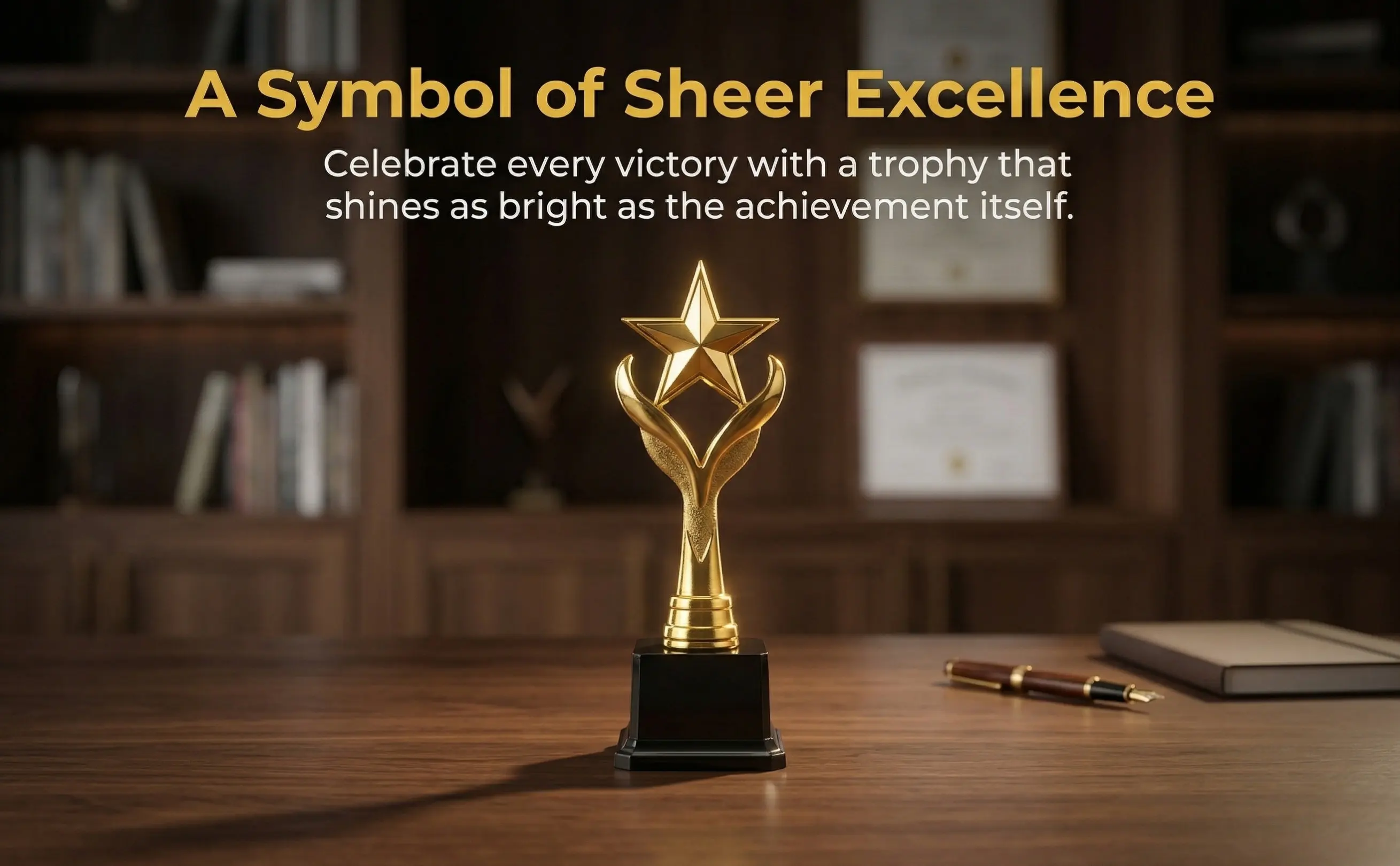2pcs-trophy-award-pentagram-shape-abs-material-gold-finish-party-competition-ceremony-cup-celebration-winner-prize-gift