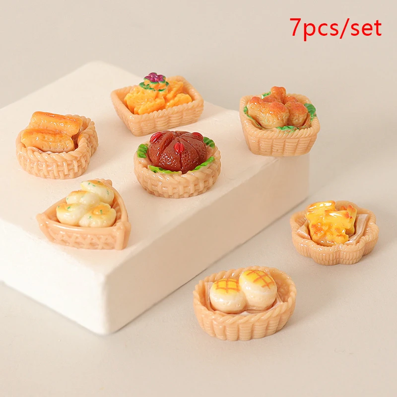 

Cute Dollhouse Miniature Breakfast Mini Bread Waffle Clay Food For Doll Kitchen Toys Accessories