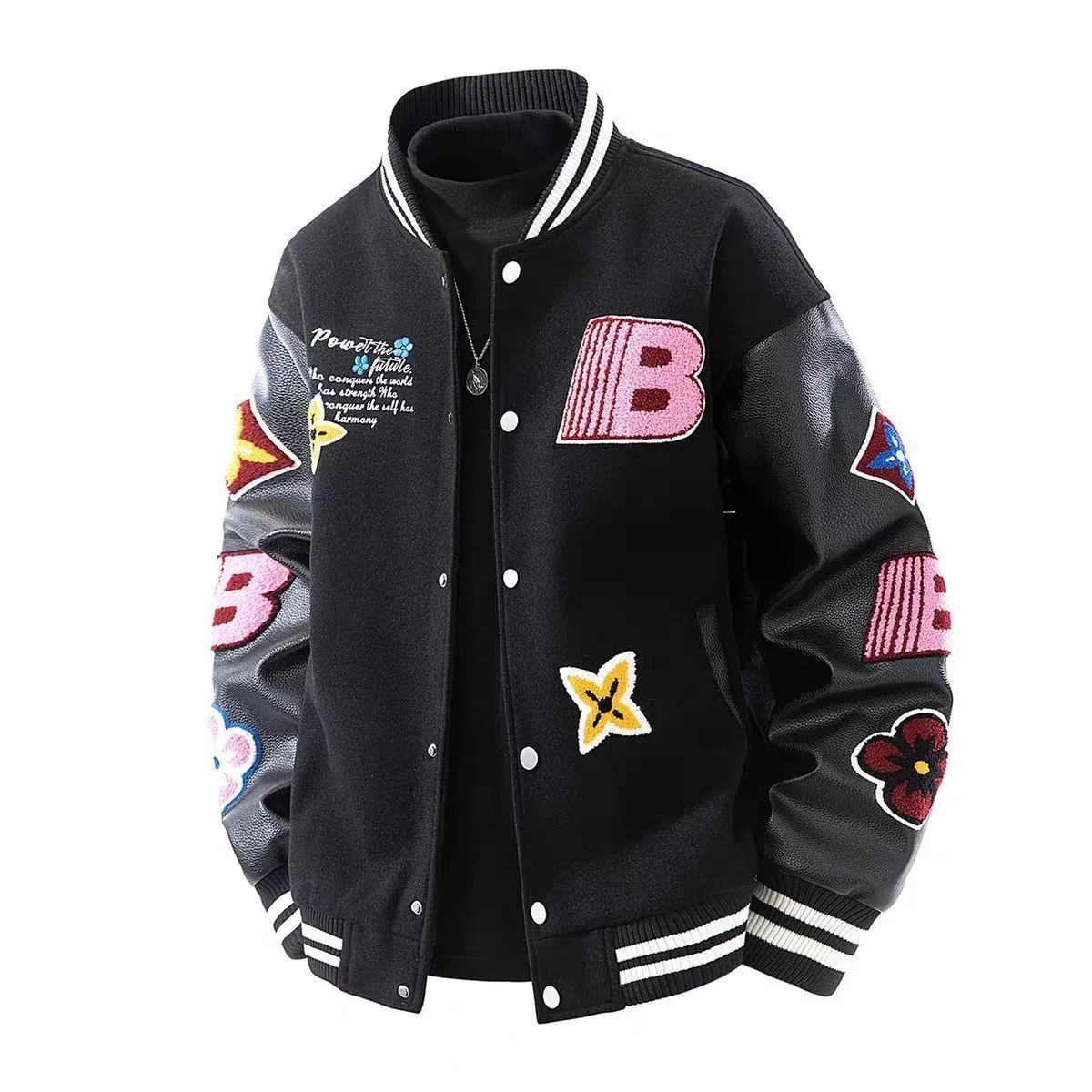 

Autumn and Spring New Fashion Trend American Vintage Print Baseball Jacket Men's Casual Loose Plus Size High Quality Outerwear
