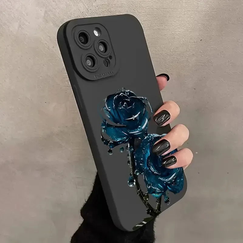 حافظة لهاتف آيفون 16 15 برو ماكس 14 13 12 11 Mini XS X غطاء سيليكون مقاوم للصدمات