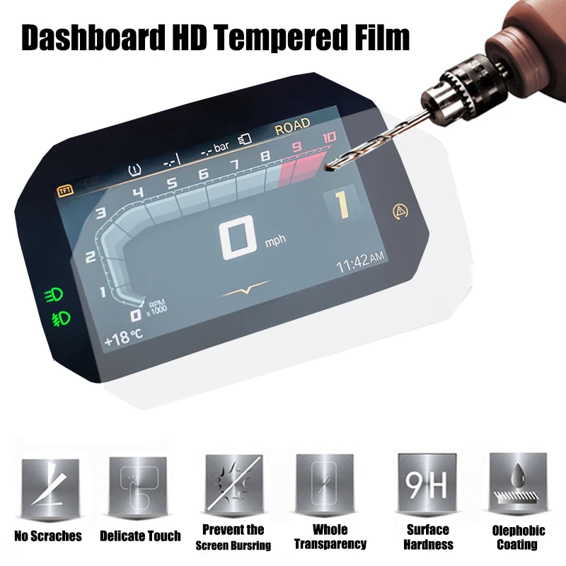 Hd Gehard Glas Kras Cluster Screen Dashboard Film Voor Bmw R1200GS R1250GS Adventure C400X F900R/Xr S1000RR F850GS 2022