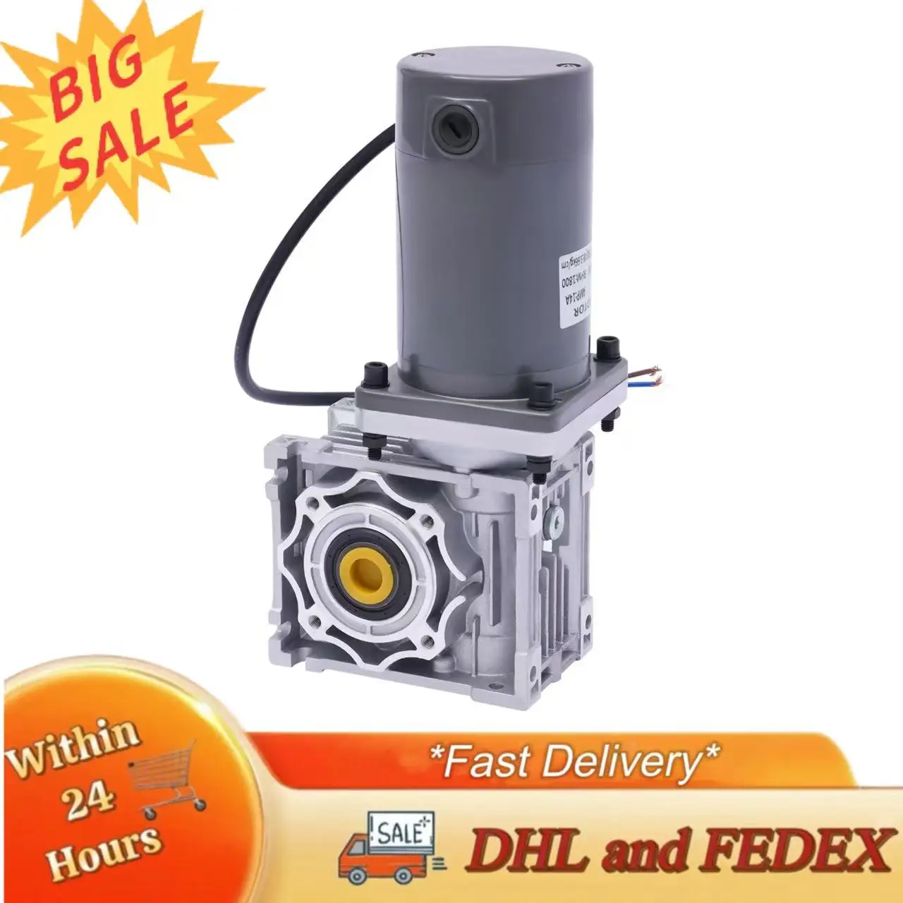 

120W Worm Gear Reducer Gearbox Electric RV Gear Motor High Torque DC 12V with Self-locking Function Automatic Barbecue Mixing