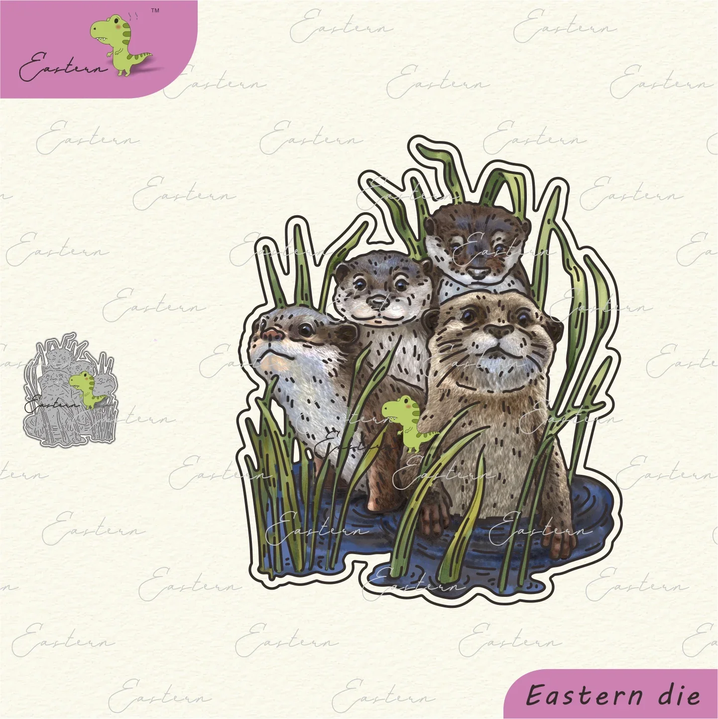 A Bevy of Otters Die Set new metal cutting dies DIY molds Scrapbooking die cut crafts dies two red robins dies