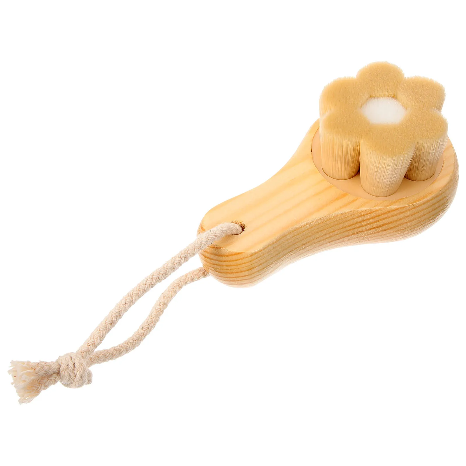 Facial Cleansing Brush Soft Bristles Wood Handle Exfoliating Scrubber Pore Cleanser Skin Care Tools Women Cleanse