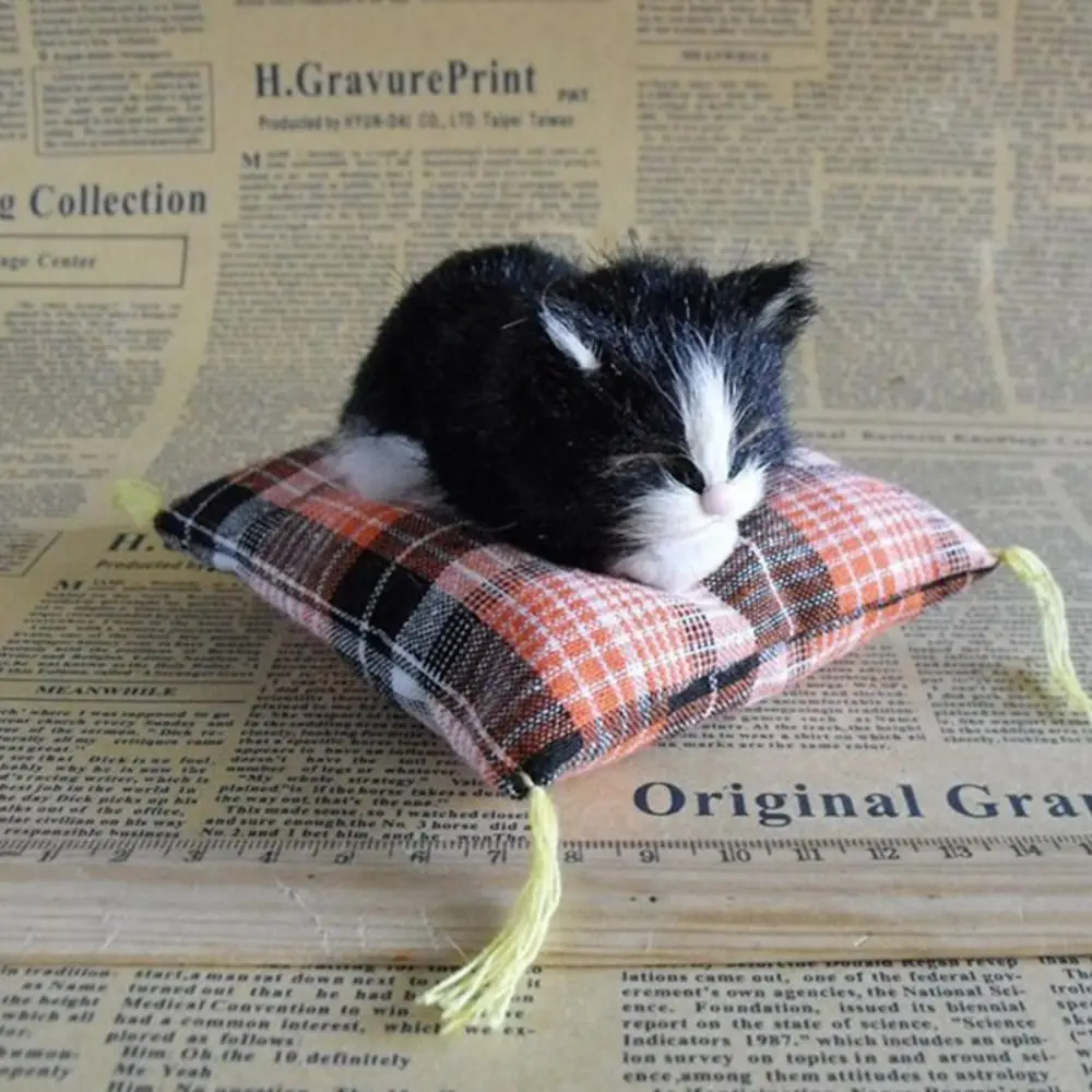

Cute Lying Creative Decoration Plush Creative Children Birthday Gift Cat Ornaments Plush Cats Simulation Cat Fake Cats