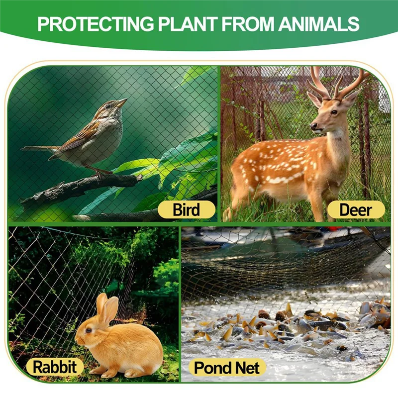 ABFY-Garden Netting 4X10m,Extra Strong Woven Mesh Bird Netting For Fruit Trees,Plants & Vegetables,Reusable Mesh Pond Netting