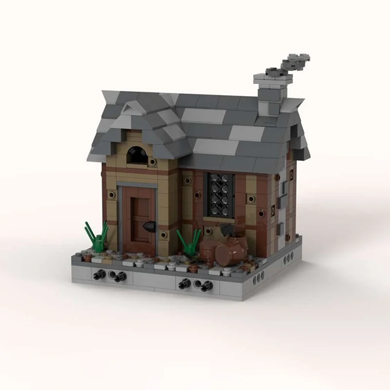 594 Uds. Casa Medieval MOC 3 bloques de construcción modelo castillo Modular montar DIY regalos de navidad juguetes creativos educación cumpleaños