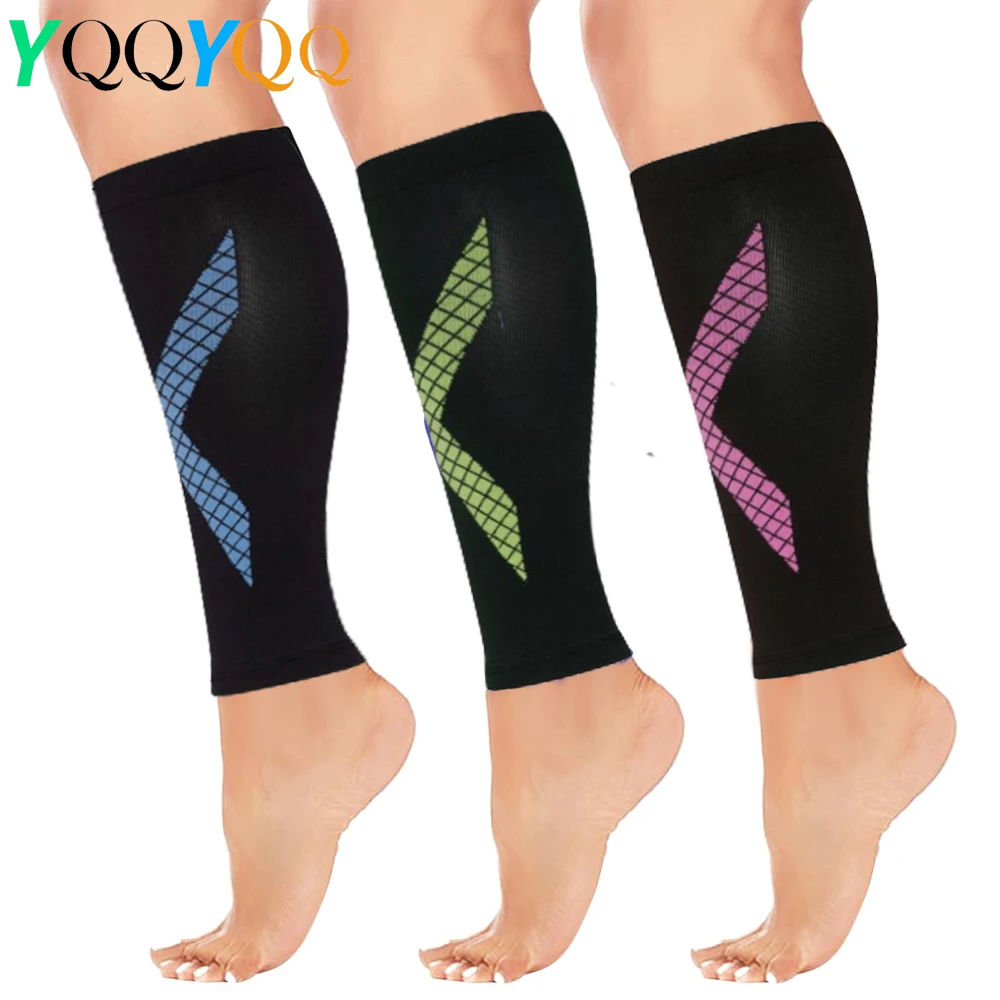 1Pair Calf Compression Sleeve for Men & Women Leg Compression Sleeve for Support Running Shin Splints Varicose Veins Pain Relief