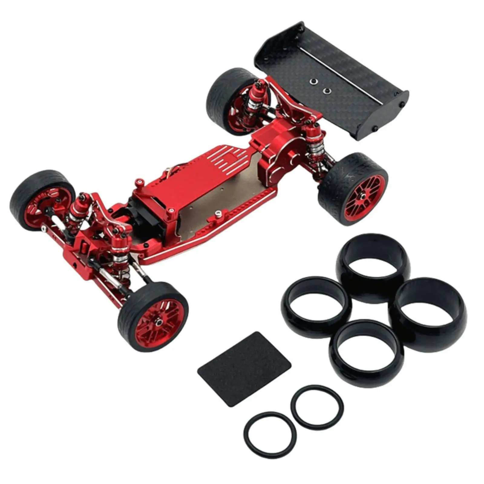 1/24 Scale RC Mini Racer Chassis Metal Upgrade Chassis Frame Upgraded Part Remotes Control Car Frame Kit for WLtoys