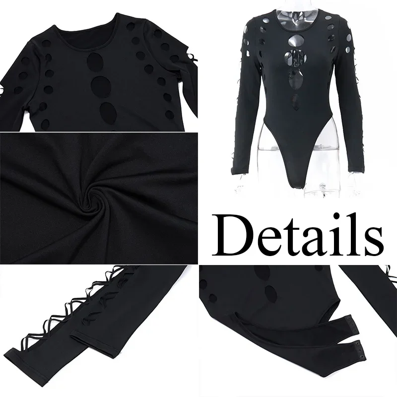 Scava Fuori Dimagranti Chic T-shirt Donna Stile Europeo Senza Vita Manica Lunga Hotsweet Moda Magliette e camicette Streetwear O-Collo Personalità