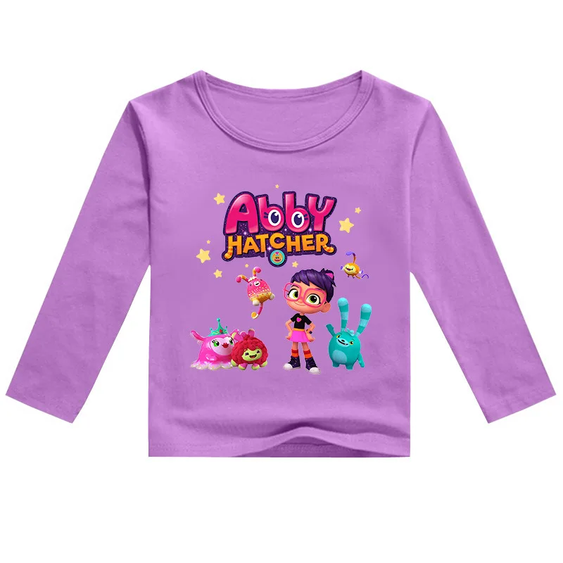 

Boys Abby Hatcher Summer New T Shirt For Toddler Girl Casual Cotton long Sleeve Tees Children Cartoon Kids Clothe tops