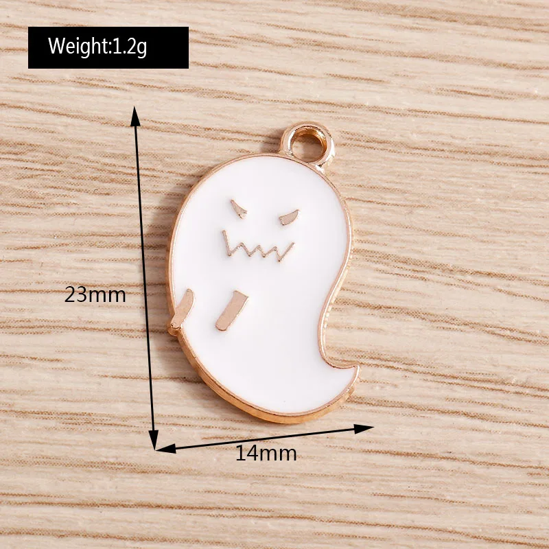 Tusember 10 Stück Halloween-Anhänger, handgefertigt, Geist, Teufel, Kürbis, Mumie, Fledermaus, Anhänger für Armband, Halskette, Ohrringe, Schmuckherstellung, DIY – Detail 21