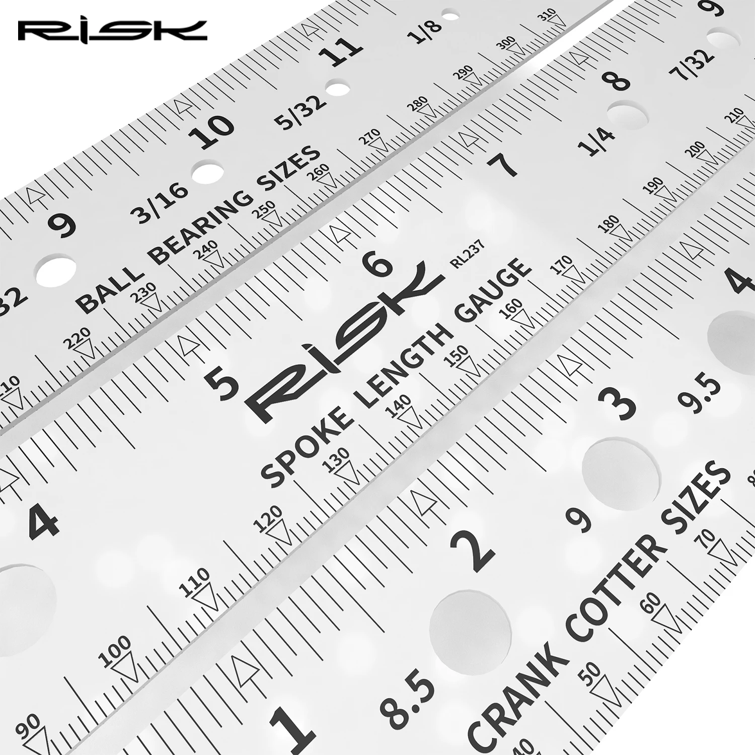 RISK Bicycle Spoke Tool Spoke Length Measuring Ruler Gauge Bike Hub Axle Positioning Measuring bicycle repair tool kit