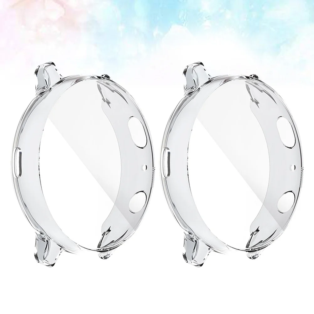 

2Pcs Electroplated Protective Shell for 2 44Mm Transparent Armor Case Anti-Scratch Shockproof Tpu Watch