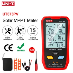 UNI-T Solar MPPT Meter UT673PV 5~800W PV Module Maximum Power Tester Open Circuit Voltage Short Circuit Current Lmp Vmp Test