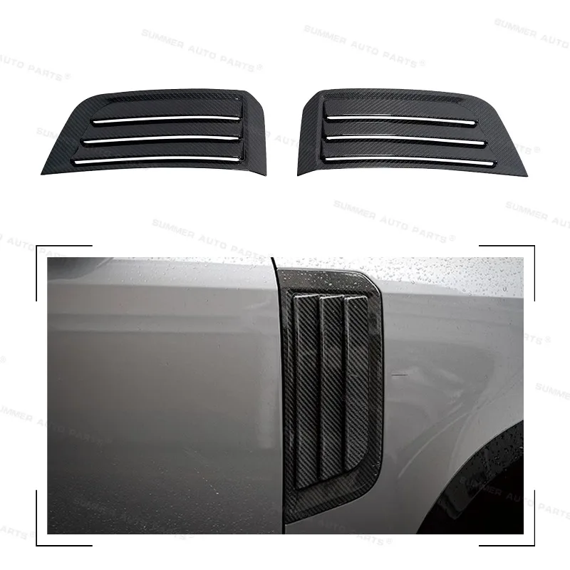 Car Modified Parts Carbon Fiber Car Side Air Intake Flow Vent Cover Trims for Land Rover Defender Accessories