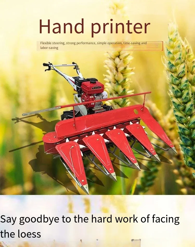 Multifunctional Wheat Mower Agricultural Selfpropelled Corn Harvester Household Alfalfa Straw Rice Harvester mini reaper binder