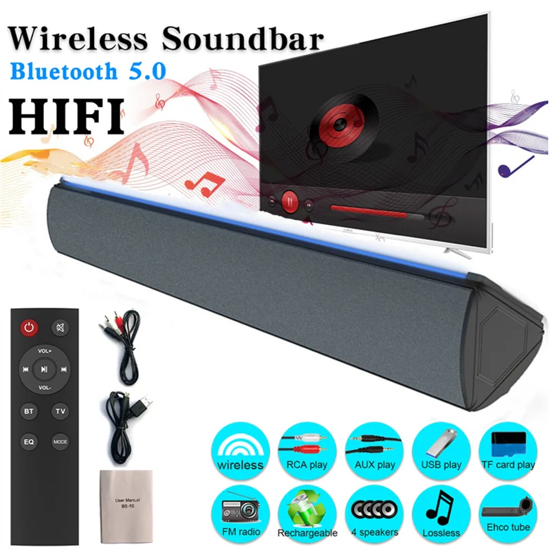 

Bluetooth Sound Bar Speaker Wired Wireless Surround Stereo Home Theater TV Projector System Super Power Sound Speaker Sound Box