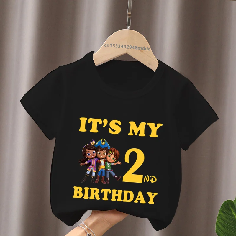 It's My 1 2 3 4 5 6 7 8 9 Years Birthday Boys Girls T shirt Santiago of The Seas Print Kids Clothes Funny Baby Children T-Shirts