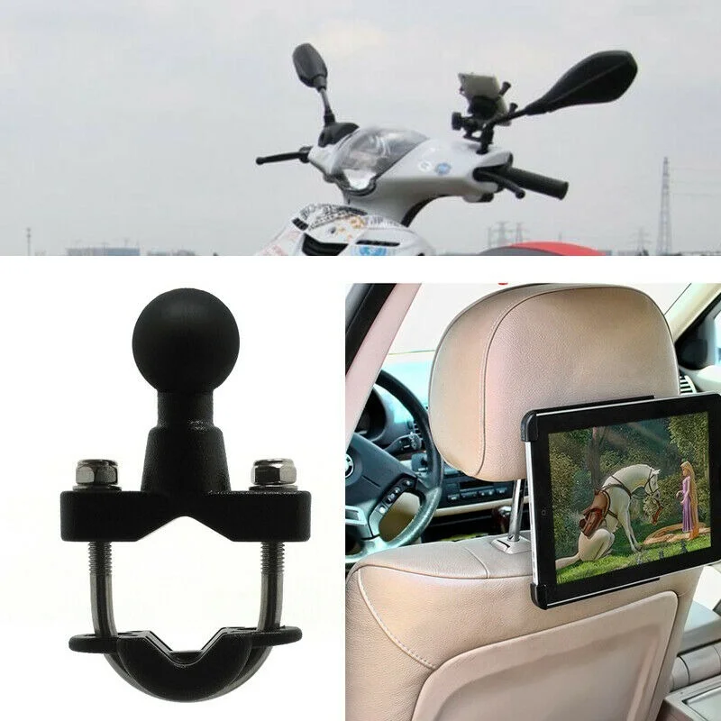 1set   Ball Motorcycle Handlebar for Phone Camera GPS Cylinder Pump Cap Mount Black