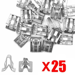 25 Stuks Metalen Auto Deur Trim Paneel Voering Bevestiger Clips Interieur Bekleding Houder Auto Bevestiger Clip Gesp 1/2 