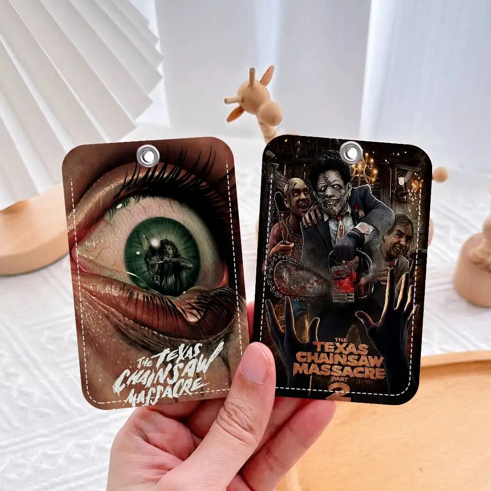 

Брелок-держатель для карт и ключей по мотивам фильма «Техасская резня бензопилой», модный защитный чехол для кредитных, ID и банковских карт, подвеска-брелок
