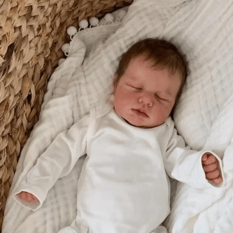 

BZDOLL 50cm 20inch Reborn Baby Doll 3D-Paint Skin with Soft Vinyl Limbs Cloth Body Sleeping Newborn Bebe Lovely Birthday Gift