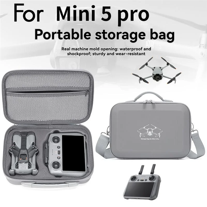Drone Body For DJI Mini5pro Remote Controller Storage Bag Portable Carrying Case Smart Controller Crossbody Shoulder Bag