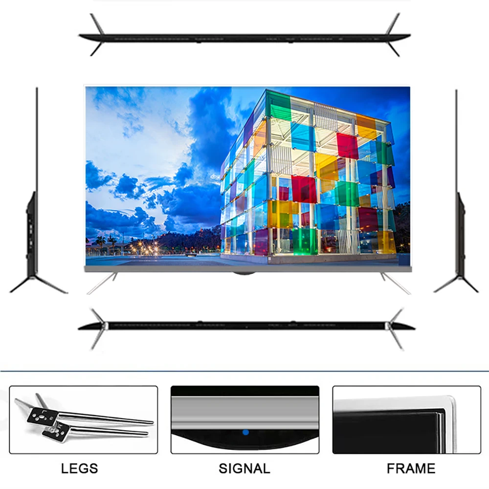 Frameless  Thin 4K UHD Smart OLED Television 43/50/55/65/75/85 Inch Android WebOS System Home OEM TV Display Screen