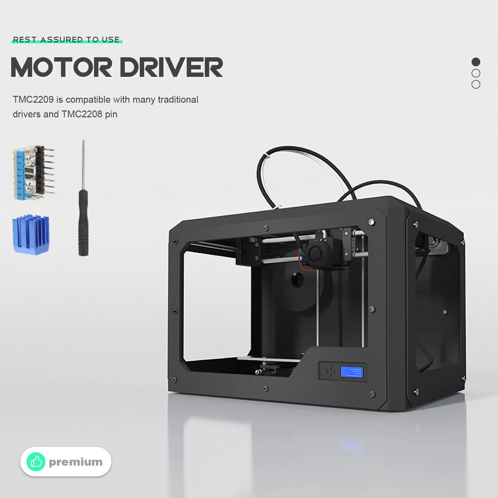 

Tmc2209 .0 Quiet Stepper Motor Driver 2. Peak 2A Built-in Mosfet for 3D Printer Accessories High Efficiency Resonance